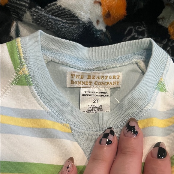 B55 TBBC Pastel Striped Crewneck, 2t, NWOT - Picture 2 of 2